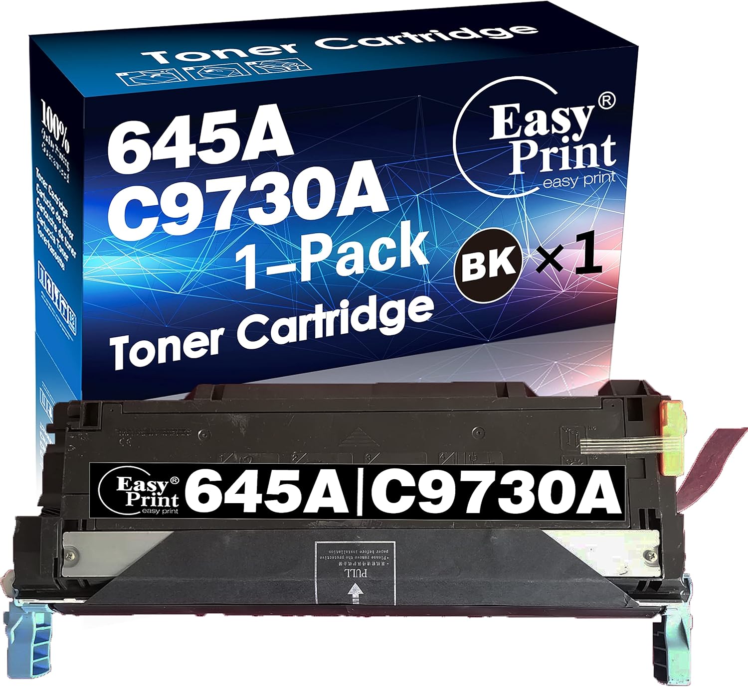 EASYPRINT (1x Black) Compatible 645A C9730A Toner Cartridge 9730A Used for HP 5500N 5500DN 5500DTN 5550N 5550DN 5550DTN 5550HDN, (Total 1-Pack)