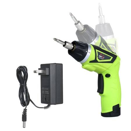 6.0n.m Cordless Electric Screwdriver Rechargeable 7.2 1500mAh Li-Ion 7 Torque Setting 2 Position Handle with LED Light with 6 Ac