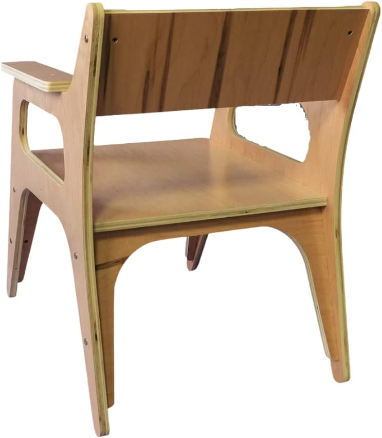 Kyzen Wooden Accent Chair - Great for a Living Room, Office, Den, or Playroom - Made in The USA with Sustainable Materials