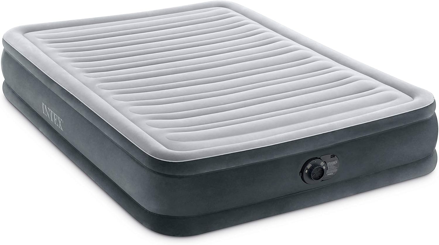 Intex Dura-Beam Deluxe Comfort Plush Airbed Series with Internal Pump (2021 Model) Pack of 2
