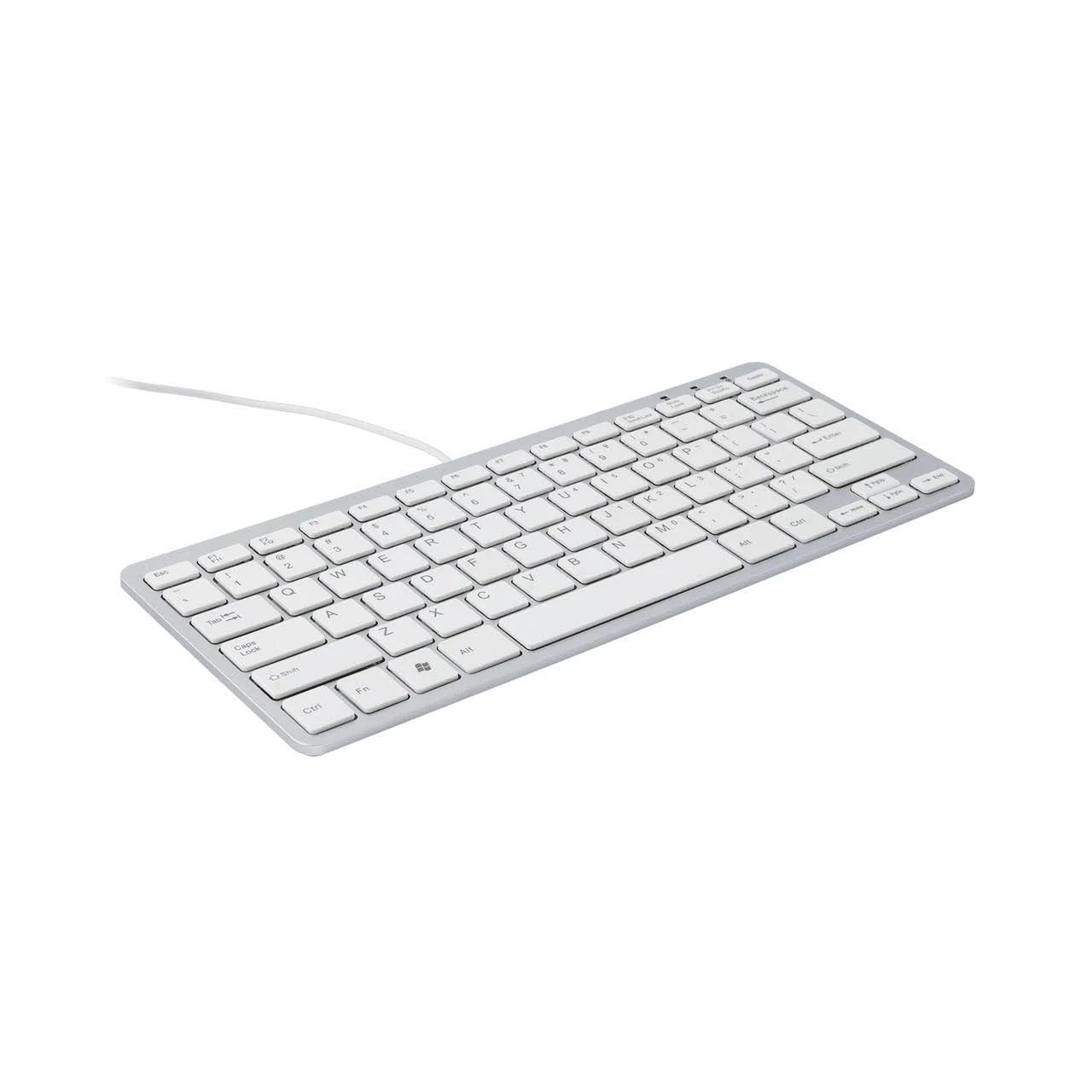 R-Go Tools Compact Keyboard QWERTY UK White Wired