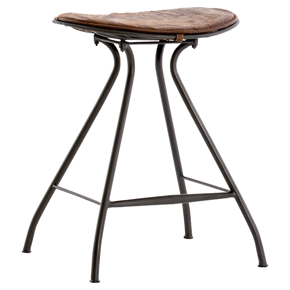 Four Hands Ryder Bar or Counter Stool (Gunmetal/Vintage Tobacco)