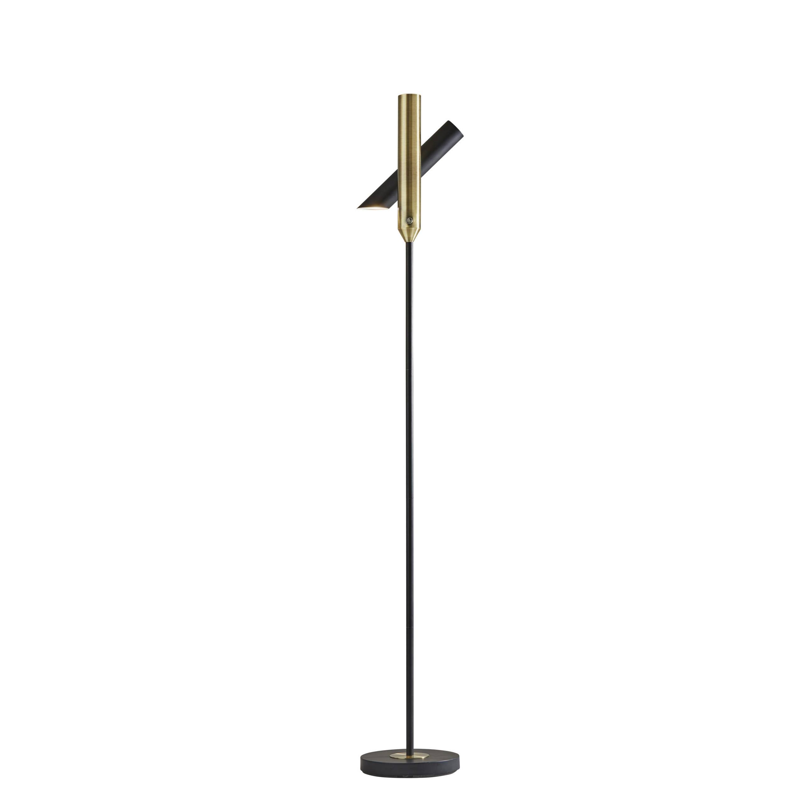 Adesso Vega LED Torchiere - Black