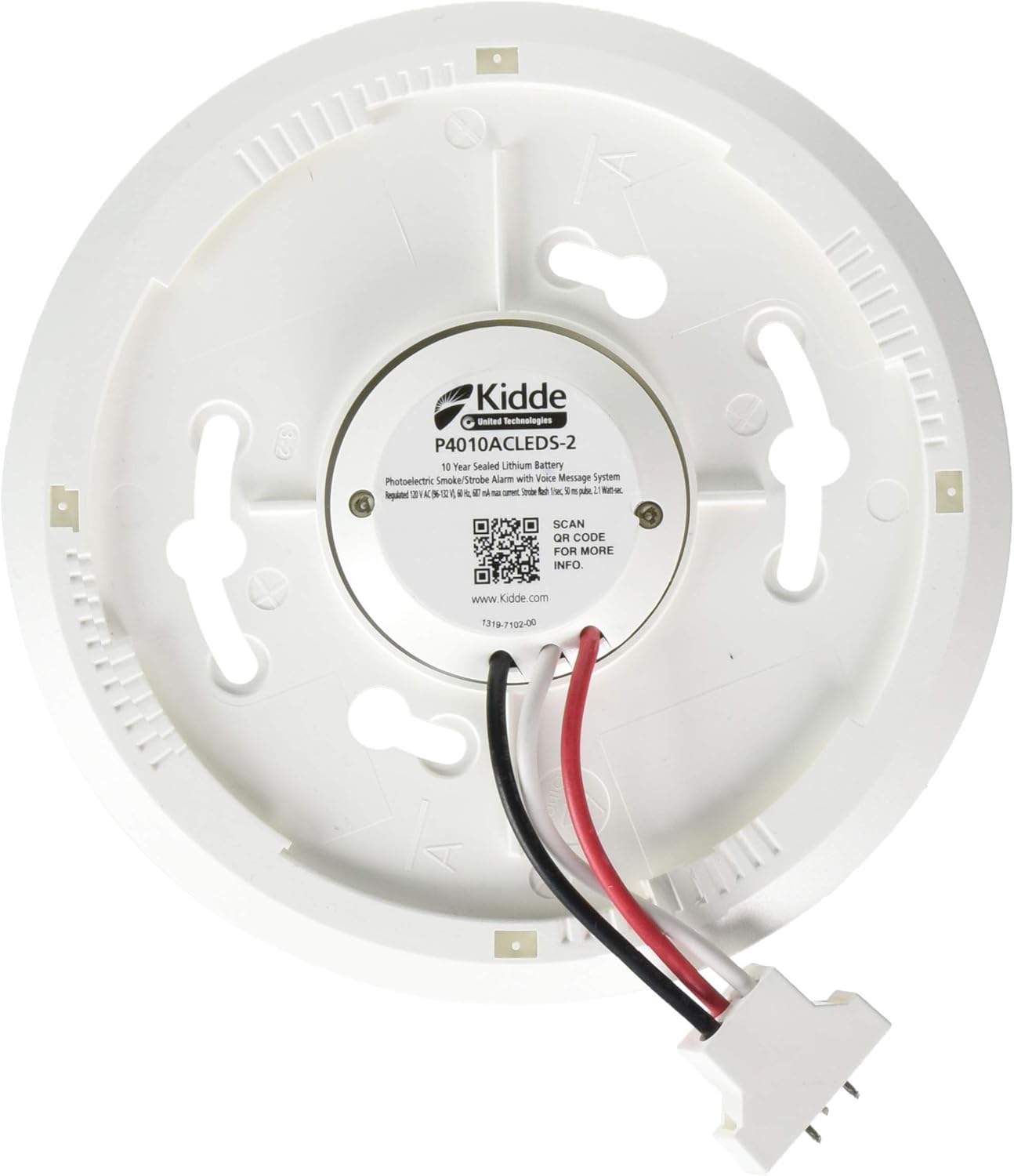Kidde Smoke Detector, Hardwired with Lithium Battery Backup & Strobe Light Pack of 2