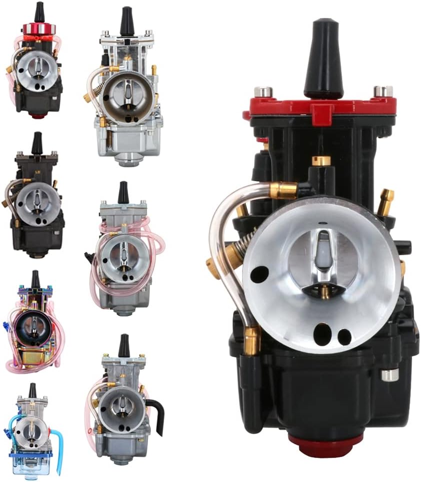 PWK 32mm Carburetor Motorcycle Power Jet Carb Racing Performance Universal For 125cc to 200cc Pit Dirt Bike Motocross Enduro On/Off Road ATV Quad Scooter Black