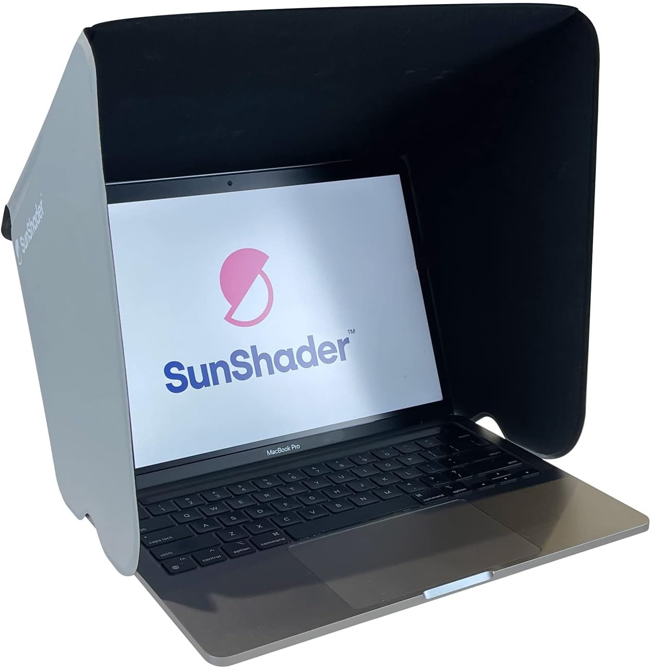 SunShader 2 - The Anti-Glare Laptop Sun Shade, Heat Shield & Privacy Screen for Laptops (Medium, Light Grey) US Patent 10963010