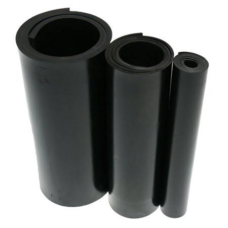 Rubber-Cal Neoprene Sheet - 70A Durometer - Smooth Finish - No Backing - 0.375 inch Thick x 36 inch Width x 48 inch Length - Bla
