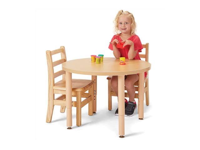 Jonti-Craft Purpose+ 36x22 Round Activity Table, Maple (6262JCP251)