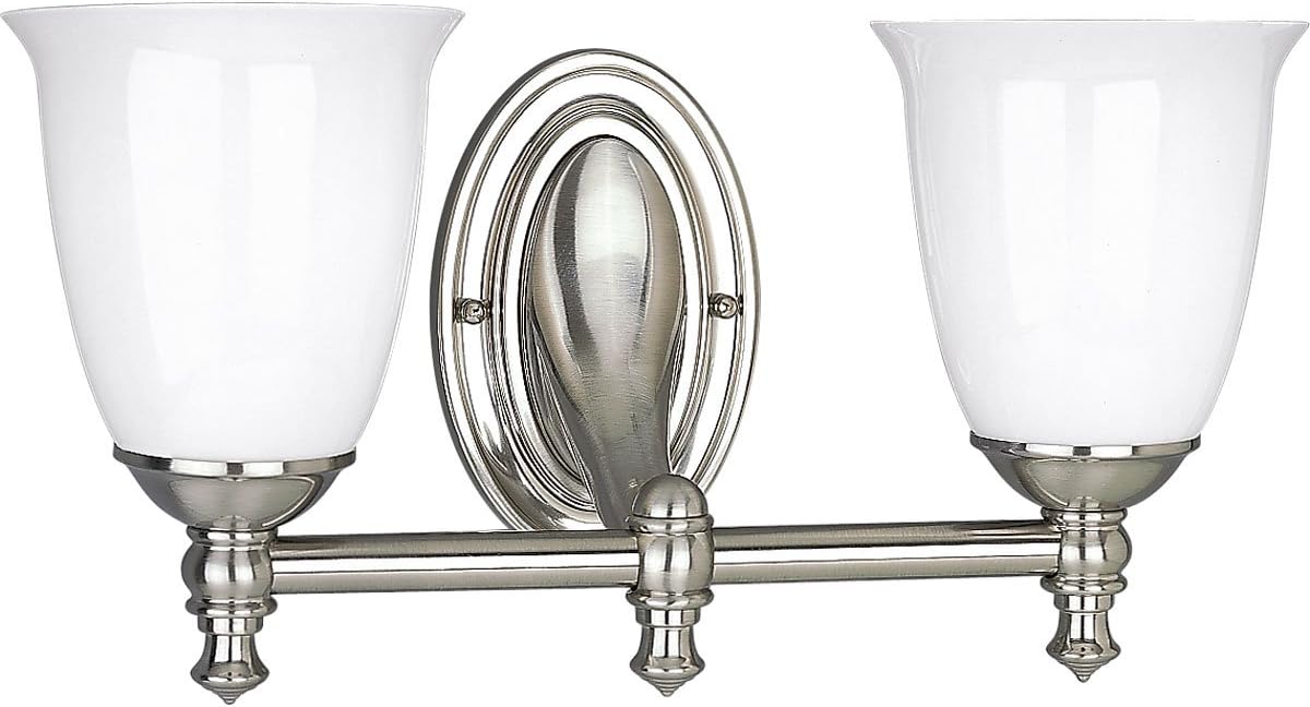 Progress Lighting P3028-15 Transitional Four Bath & Vanity from Adley Collection in Pewter, Nickel, Silver Finish Lighting Accessory, 16-5/8-Inch Width x 8-1/2-Inch Height, Polished Chrome