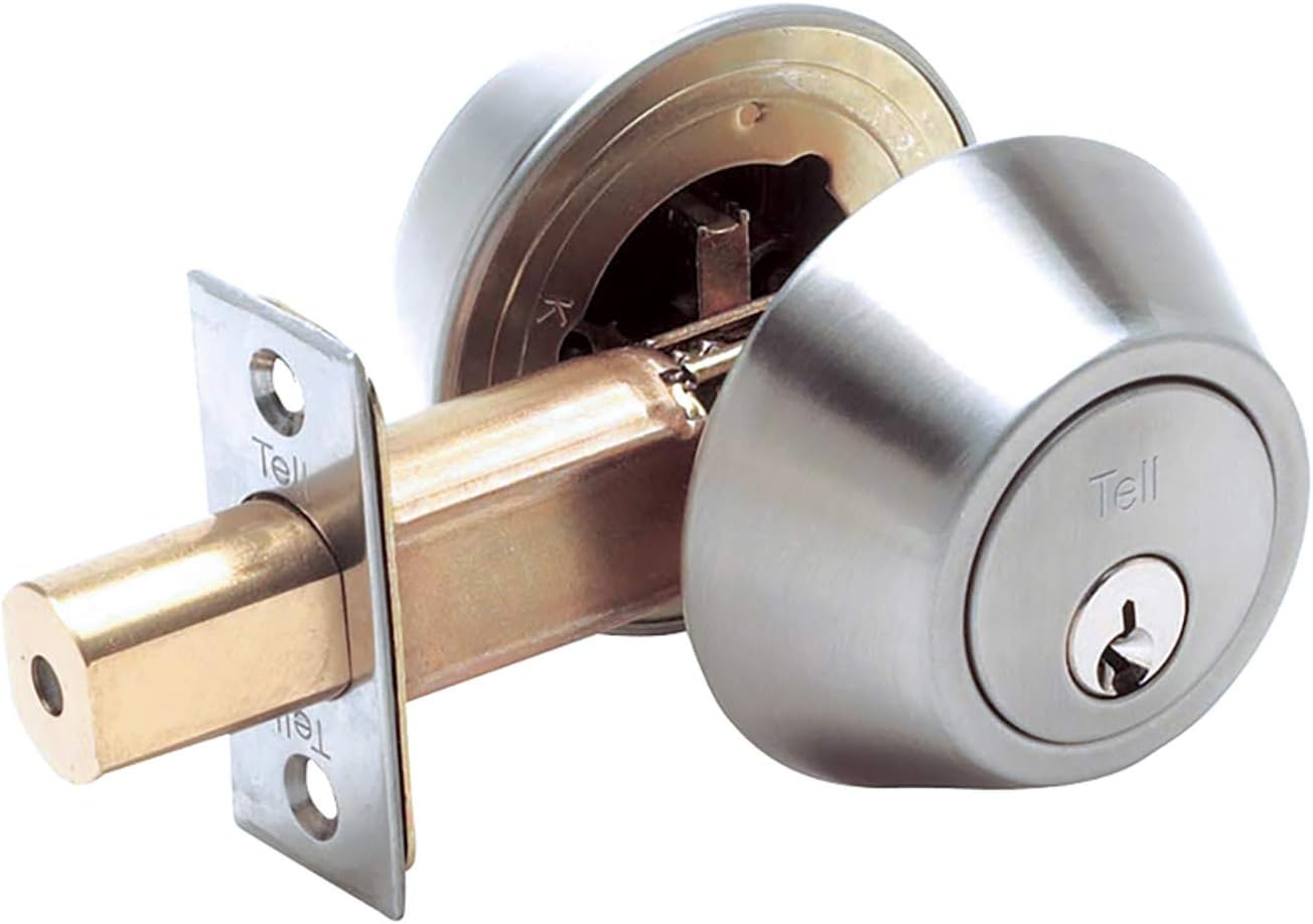 Tell Manufacturing Satin Stainless Steel Key Control Deadbolt CL500055