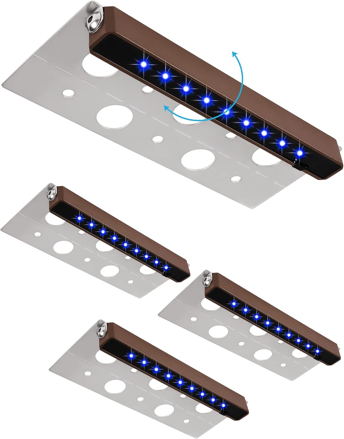 SMY Lighting 4Pack 7 Inch 2.5W LED Hardscape Lighting Retaining Wall Lights, IP68 Waterproof 12V-36V Low Voltage AC/DC Soft White 2700K Hardscape Paver Light Outdoor Step Lights 40,000 Hours Lifespan