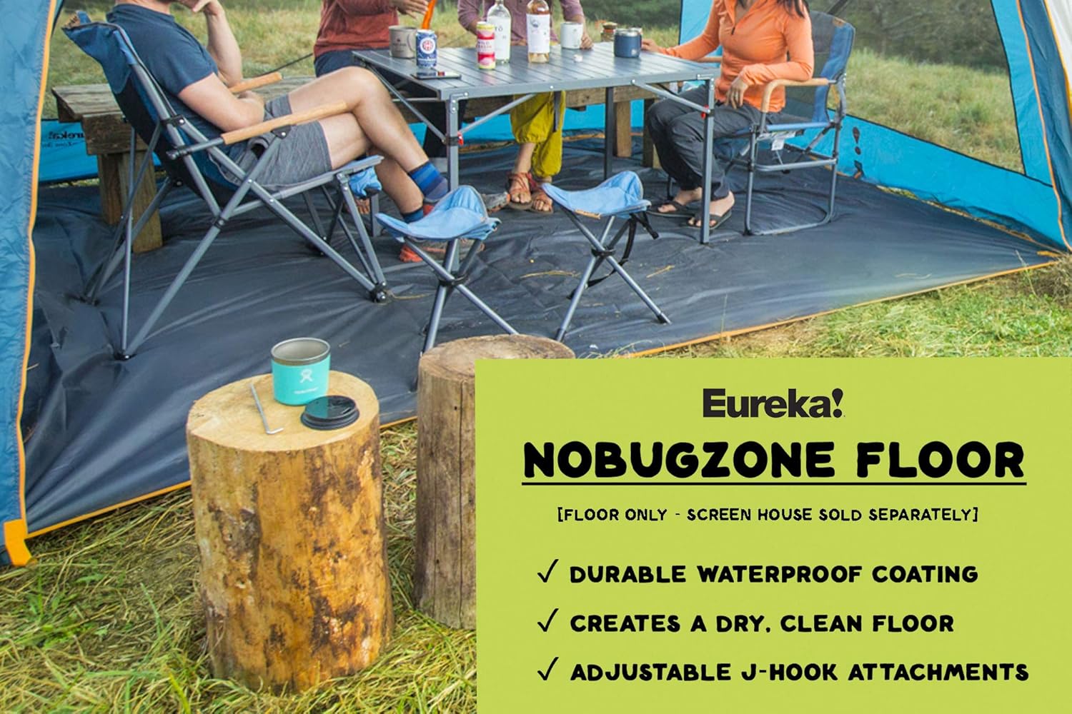 Eureka! NoBugZone Floor Accessory (Compatible with, but Not Included&mdash;The NoBugZone Screen House Tent and NoBugZone 3-in-1 Camping Shelter&mdash;Both Sold Separately)