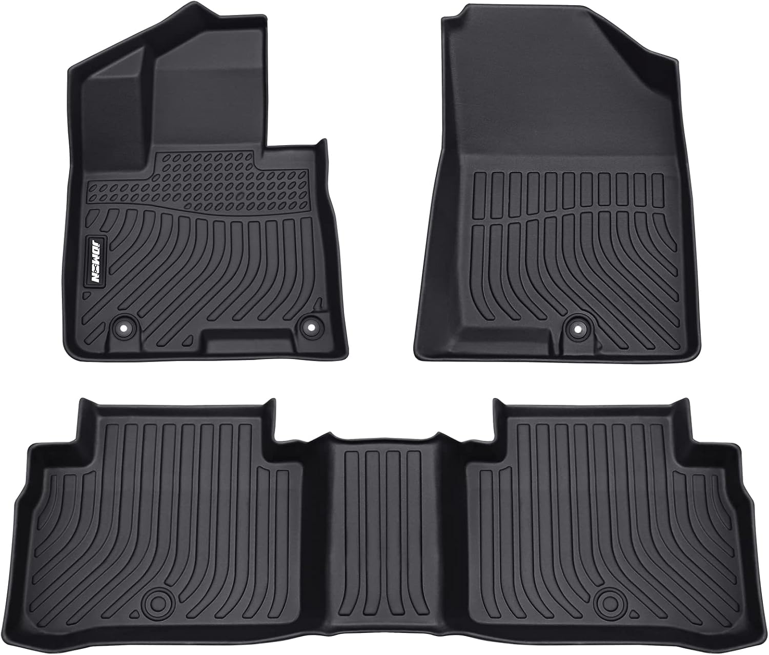 JDMON All Weather Floor Mats Compatible with 2022 Hyundai Tucson (No Hybrid Models), 2 Row Front & Rear Custom Fit TPE Floor Liner Black