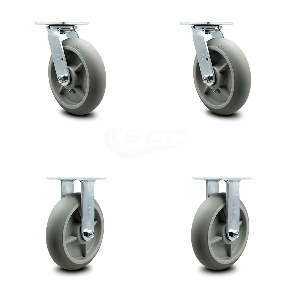 Cambro Beverage Service Cart Replacement Caster Set Replacement Caster Set – Includes 4 Swivel Casters with Brakes – Set of 4 - Service Caster Brand