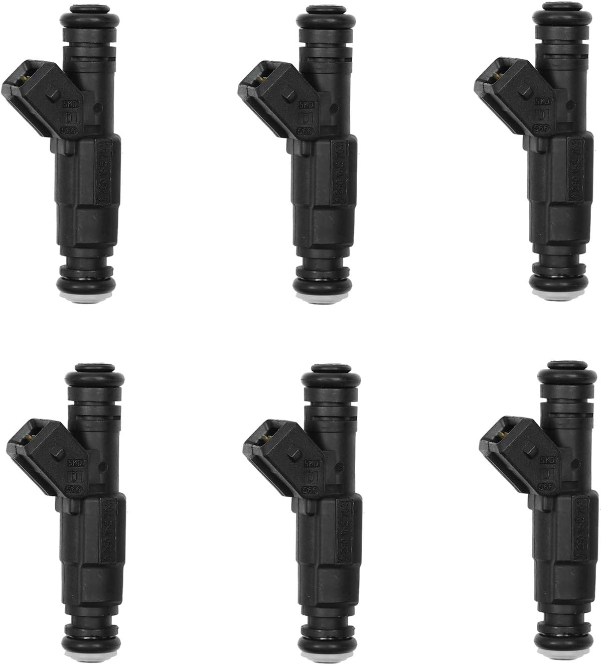 Fuel Injector 4 Holes 6Pcs | for 1987-1998 Jeep Wrangler Cherokee Grand Cherokee Comanche 4.0 | Replace# 0280155703, 0280155710, 0280155700