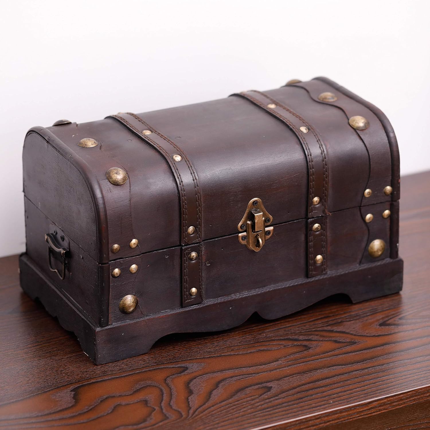 Vintiquewise(TM) Small Pirate Style Wooden Treasure Chest Pack of 2