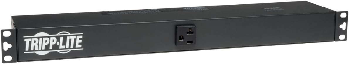 Tripp Lite Metered PDU, 20A, 12 Outlets (5-15/20R), 120V, L5-20P / 5-20P, 110-127V Input, 15 ft. Cord, 1U Rack-Mount Power, 2 Year Warranty (PDUMH20) black