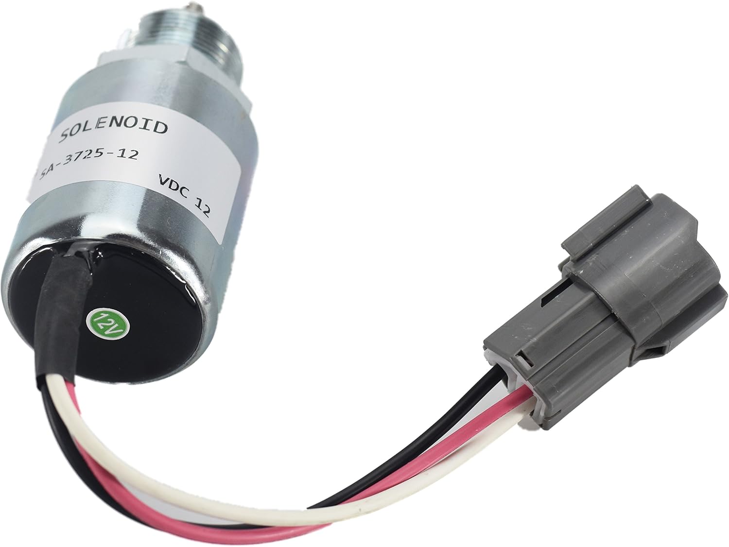 MaySpare Fuel Shut Off Solenoid SA-3725-12 for Mitsubishi L2E L3E S3L S4L Engine Volvo EC15 Toro 223D Mahindra Max 28 Tractor 12VDC, Free Return 6 Pack of 2