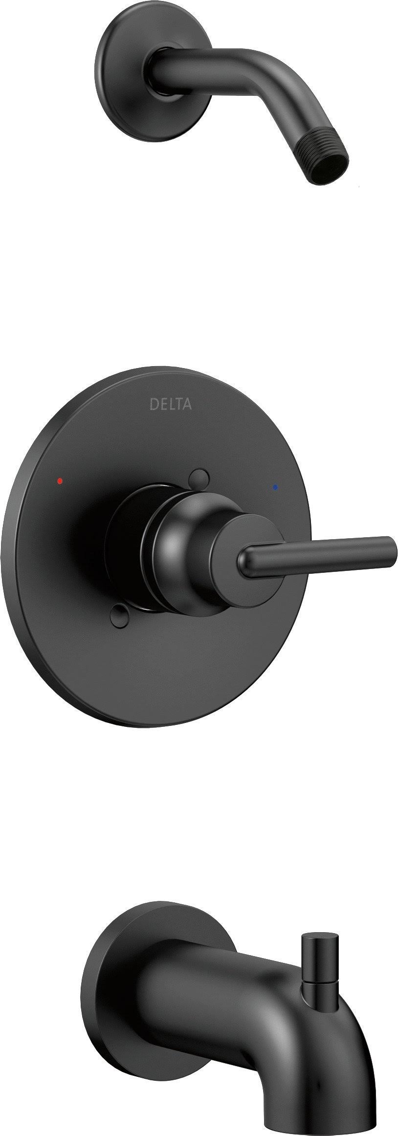 Delta Trinsic T14459-BLLHD Monitor 14 Series Tub u0026 Shower Trim - Less Head Matte Black