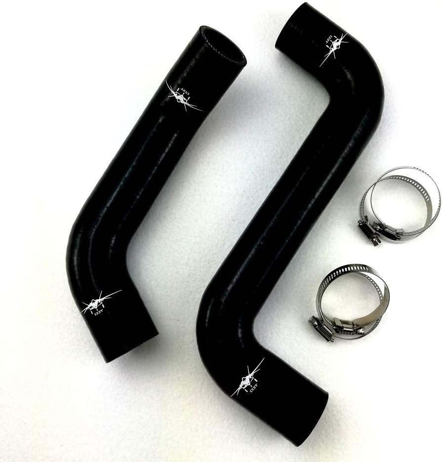 I33T Compatible with 2002-2007 Radiator Pipe Coolant & Heater Silicone Hose Kit for WRX STI GDA GDB GG EJ20 EJ25 Ver 7 8 9 with Clamps Set Black