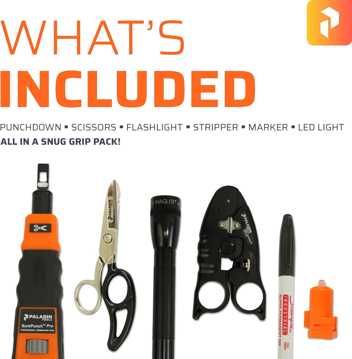 Paladin Tools PA4941 Professional Data Communications Grip Pack - Network Tool Kit