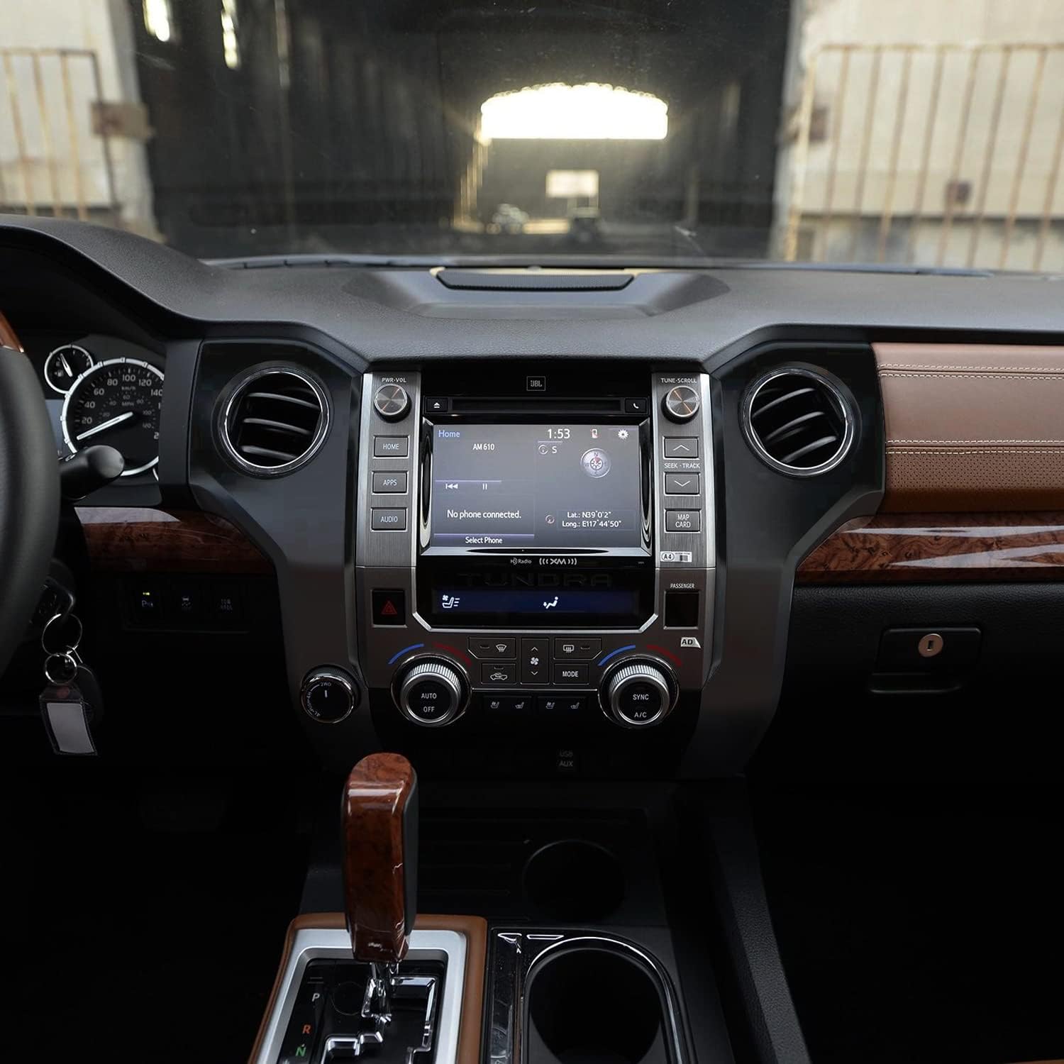 HIGH FLYING for Toyota Tundra 2014-2021 Car Accessories Matte Blackout Center Console Air Vent Cover Frame ABS 3pcs