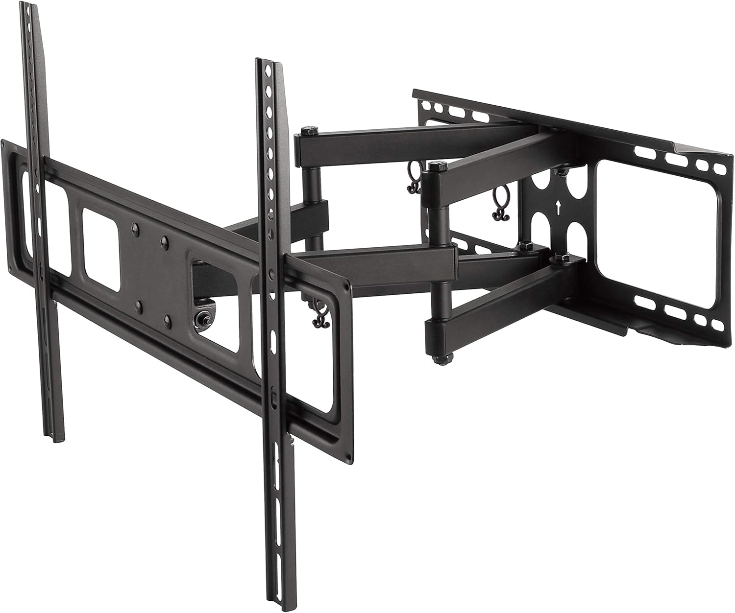 Promounts Full Motion TV Wall Mount, Dual Swivel Articulating Arms Extension Tilt Rotation TV Bracket for Most 37-85 Inches Flat/Curved Display, Hold 88lbs, Max VESA 600x400 (OMA6401) Pack of 2