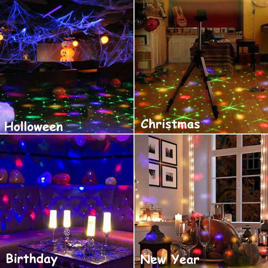 DJ Lights,SAHAUHY 2 in 1 Professional Stage Light Mixed Effect Sound Activated Party Lights by Remote or DMX Control