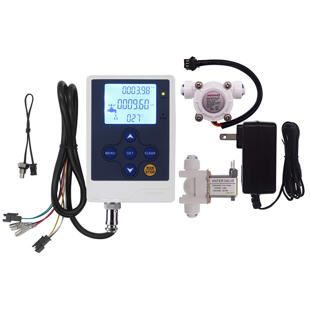 DIGITEN Water Flow Control LCD Display+G1/4