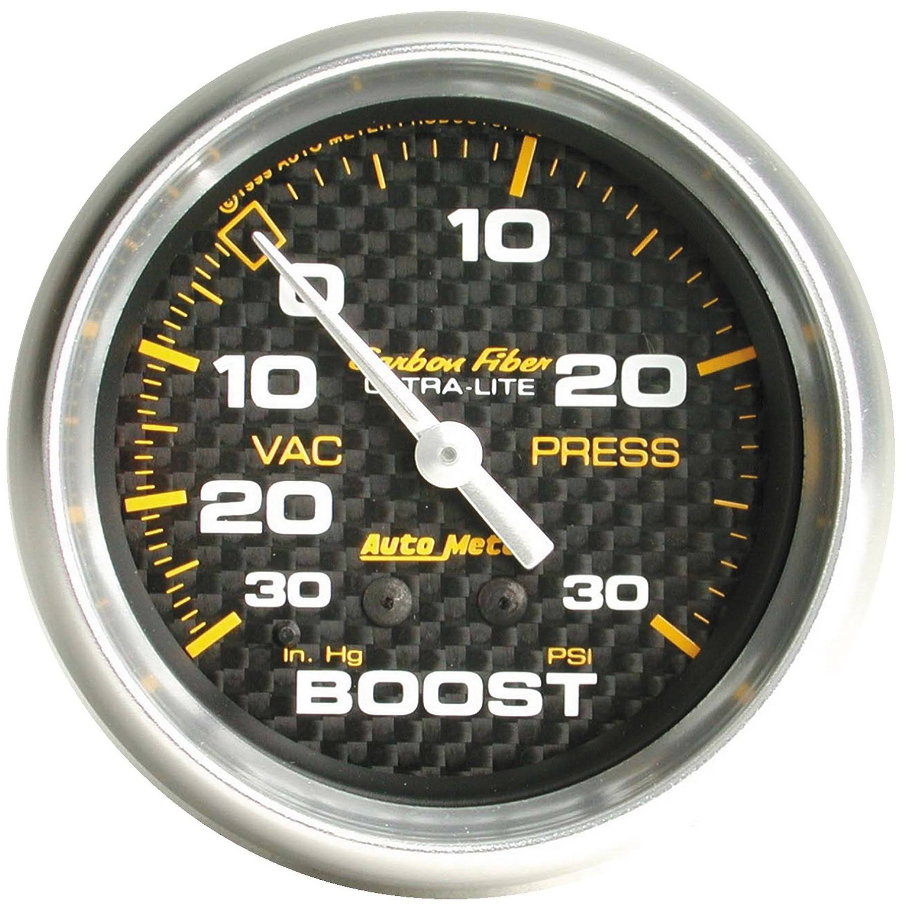 Autometer 4803 Carbon Fiber Mechanical Boost/Vacuum Gauge