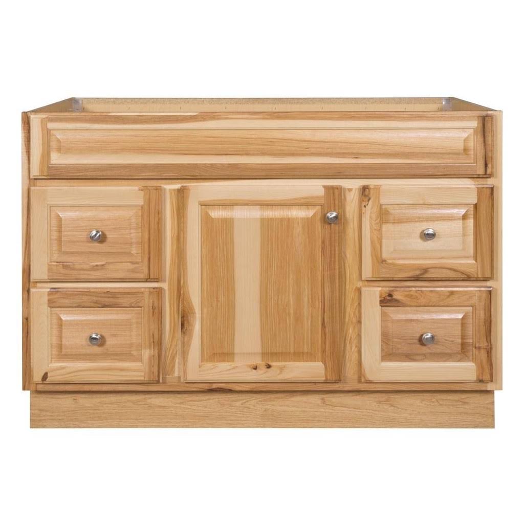 Glacier Bay Hampton 48 in. W x 21 in. D x 33.5 in. H Bathroom Vanity Cabinet Only in Hickory