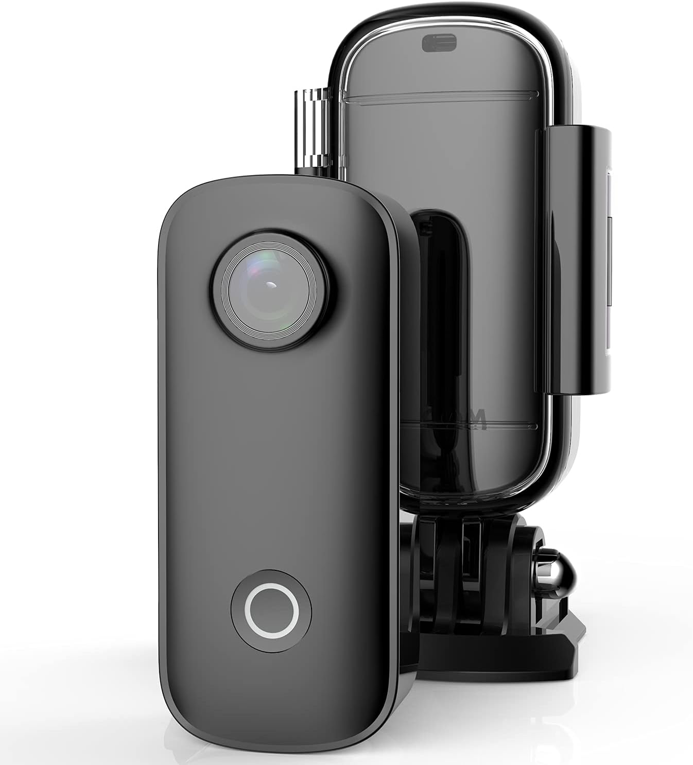 SJCAM C100+ 4K 30FPS Mini Action Camera 30M Underwater Small Camera 15MP WiFi Streaming Webcam Pocket Cameras for Travel, Sports, Vlog, BLack Pack of 2