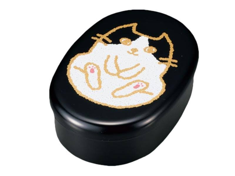 Oval Cat Bento Box | Kamatte Black