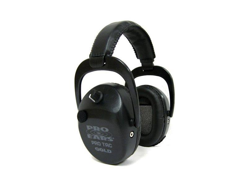 Pro Ears Pro Tac SC Gold Low Profile Low Weight NRR 25 Hearing Protectors Black
