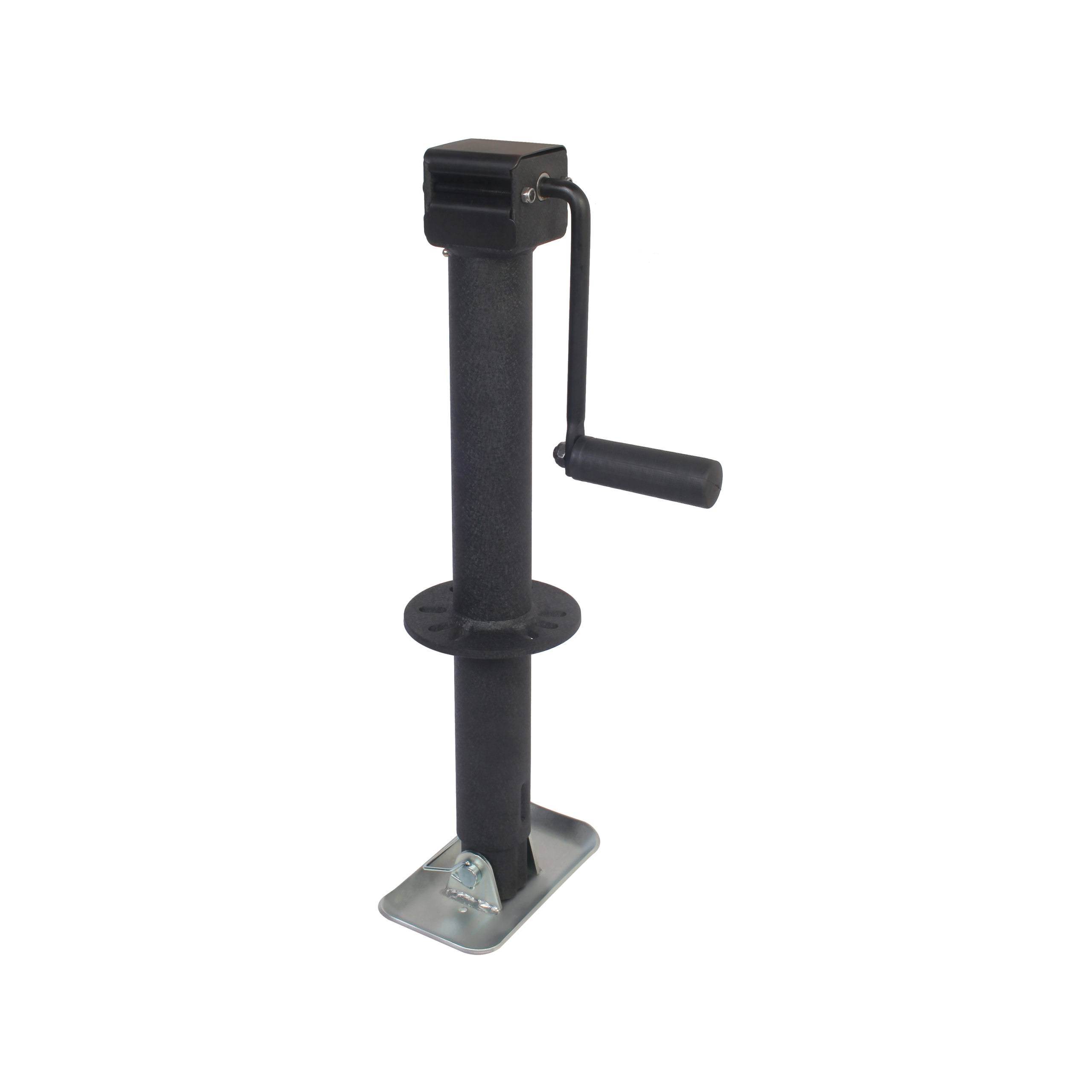 Trailer Valet Blackout 5,000 lbs Side Wind A-Frame Center Mount Jack - 15 inch Travel