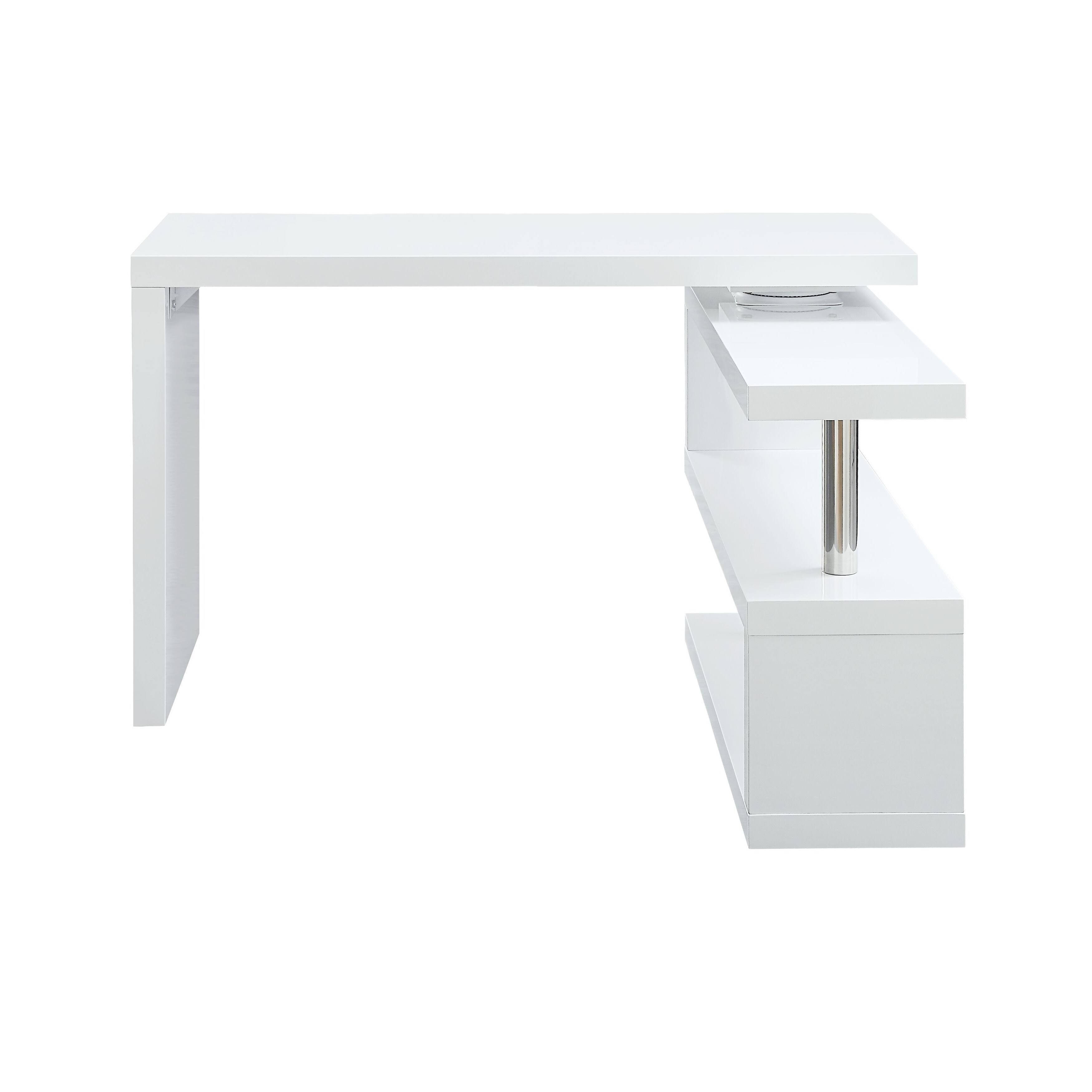 Acme Buck II Writing Desk in White Finish