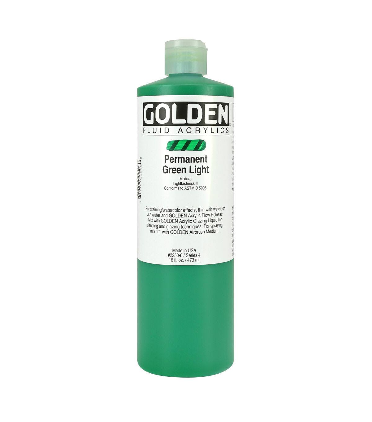 Golden Fluid Acrylic Hansa Yellow Opaque 16 oz