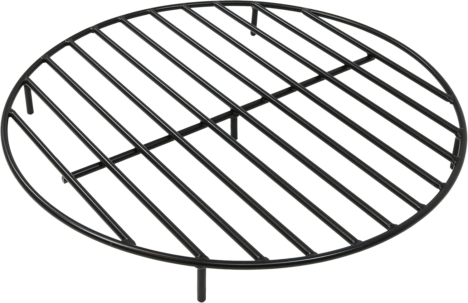 Sunnydaze Fire Pit Grate - Heavy-Duty Steel - Round Firewood Grate for Outdoor Firepits - 30-Inch Black