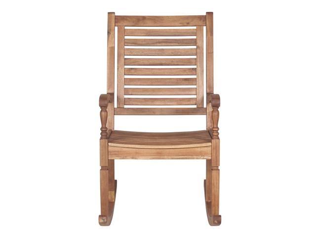 Ergode Solid Acacia Wood Rocking Patio Chair, Brown