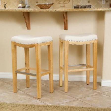 Gdf Studio Jacky Beige Backless Counter Stool (Set of 2)