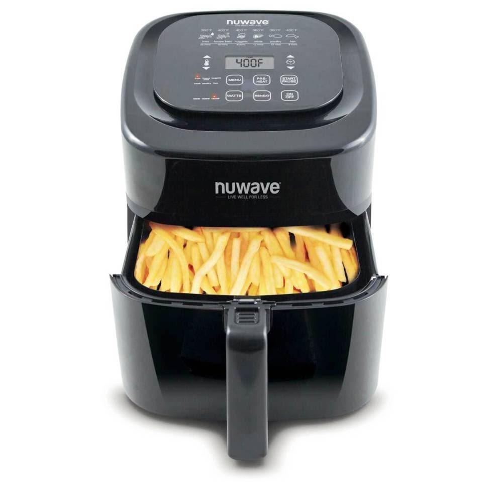 NuWave 6 qt Brio Air Fryer with Accessory Kit, Rever. Rack, Baking