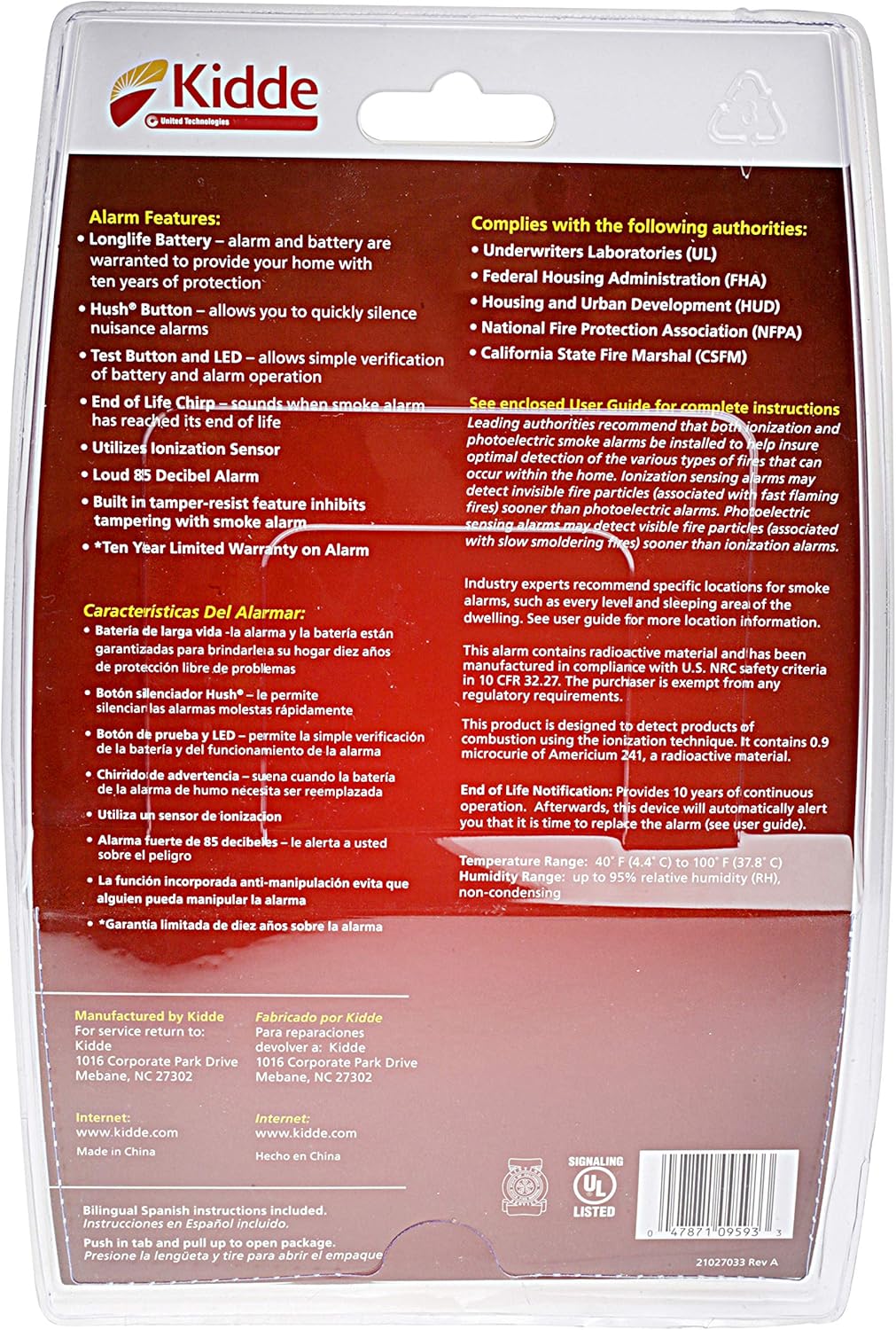 6 Pack of Kidde i9010 10-Year Sealed Lithium Battery-Operated Smoke Alarm with Memory and Smart Hush