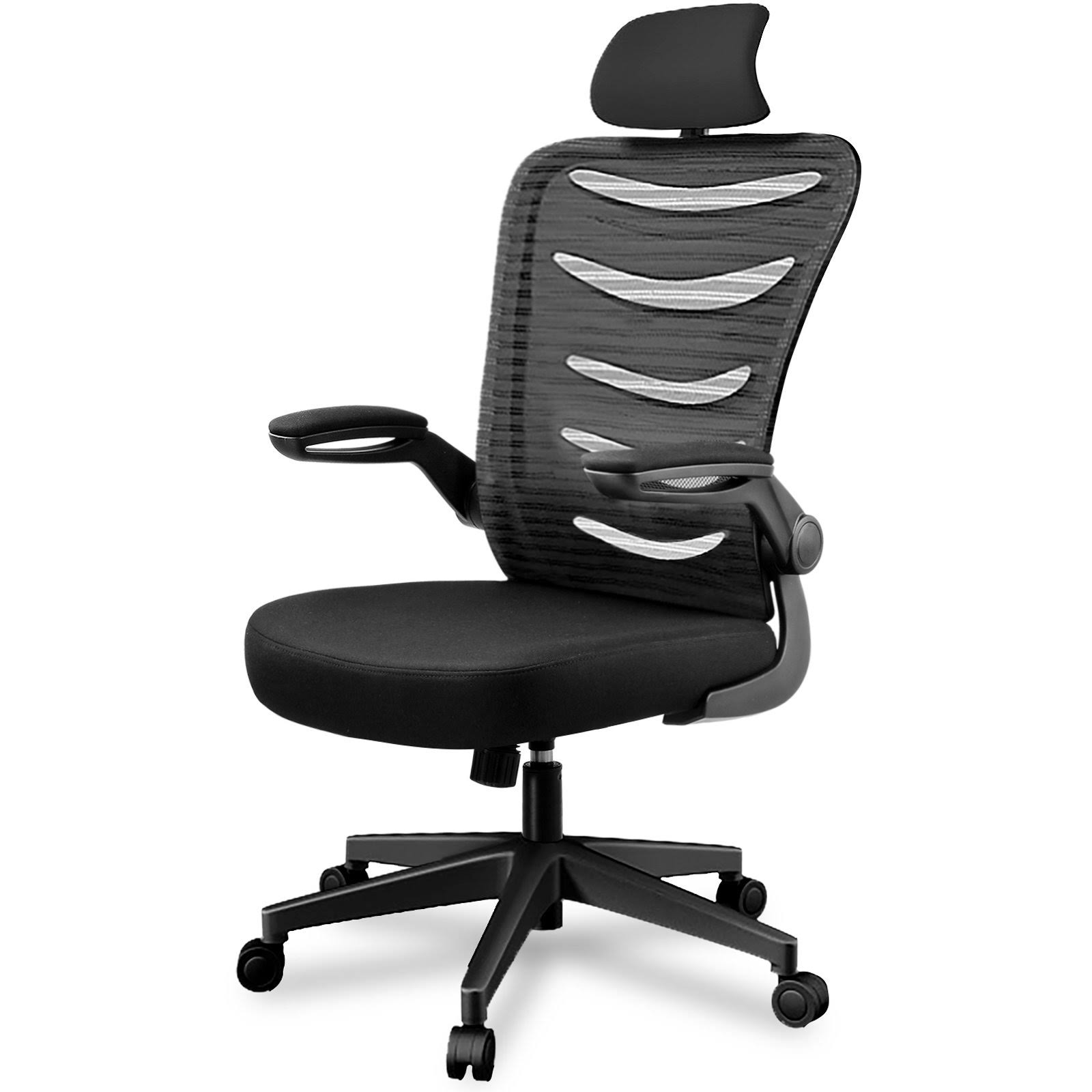 Comhoma Office Chair Ergonomic High Back Executive Chair with Headrest, Black