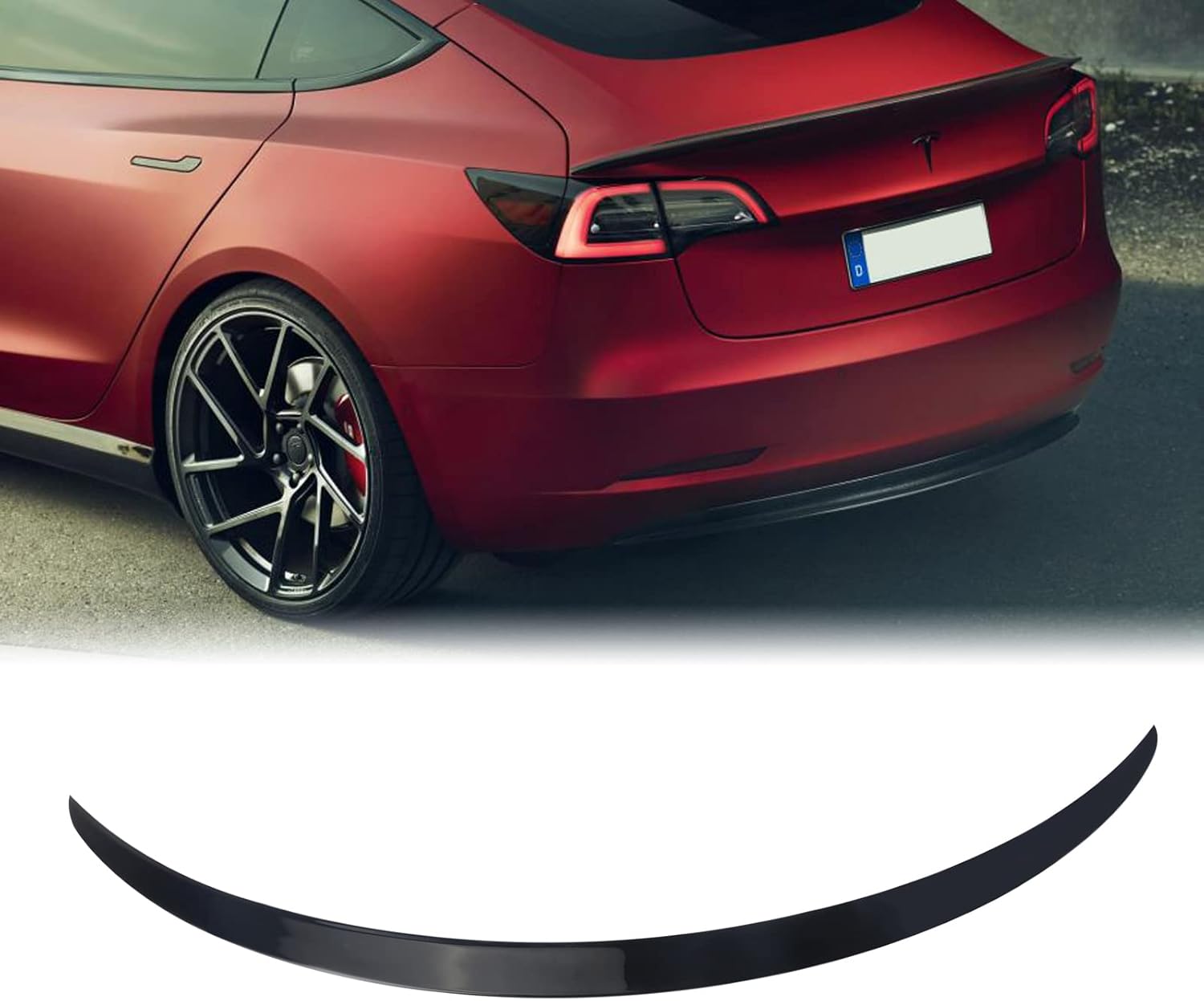 2022 Tesla Model 3 Spoiler for Tesla Model 3 Tail Wing Rear Trunk Lid Spoiler Wing Fits Model 3 2018 2019 2020 2021 2022 Factory Outlet Accessories.（Glossy Black）