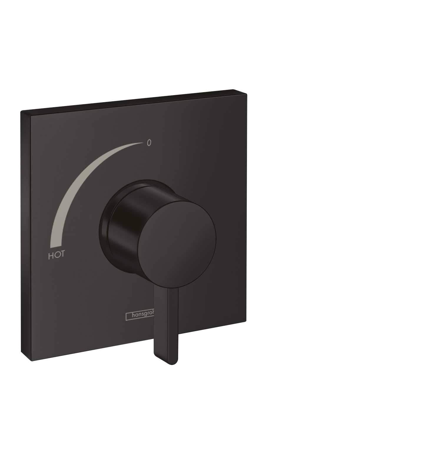 Hansgrohe Ecostat Square 15724671 Pressure Balance Trim - Matte Black
