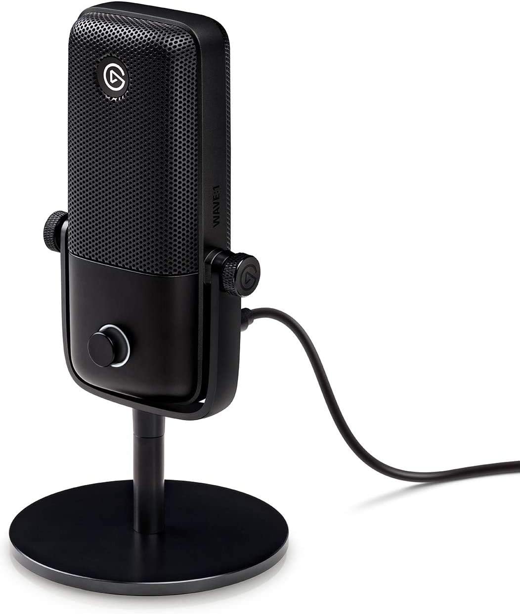 Wave: 1 Premium USB Condenser Microphone and Digital Mixing Solution, Anti-Clipping Technology, Tactile Mute,