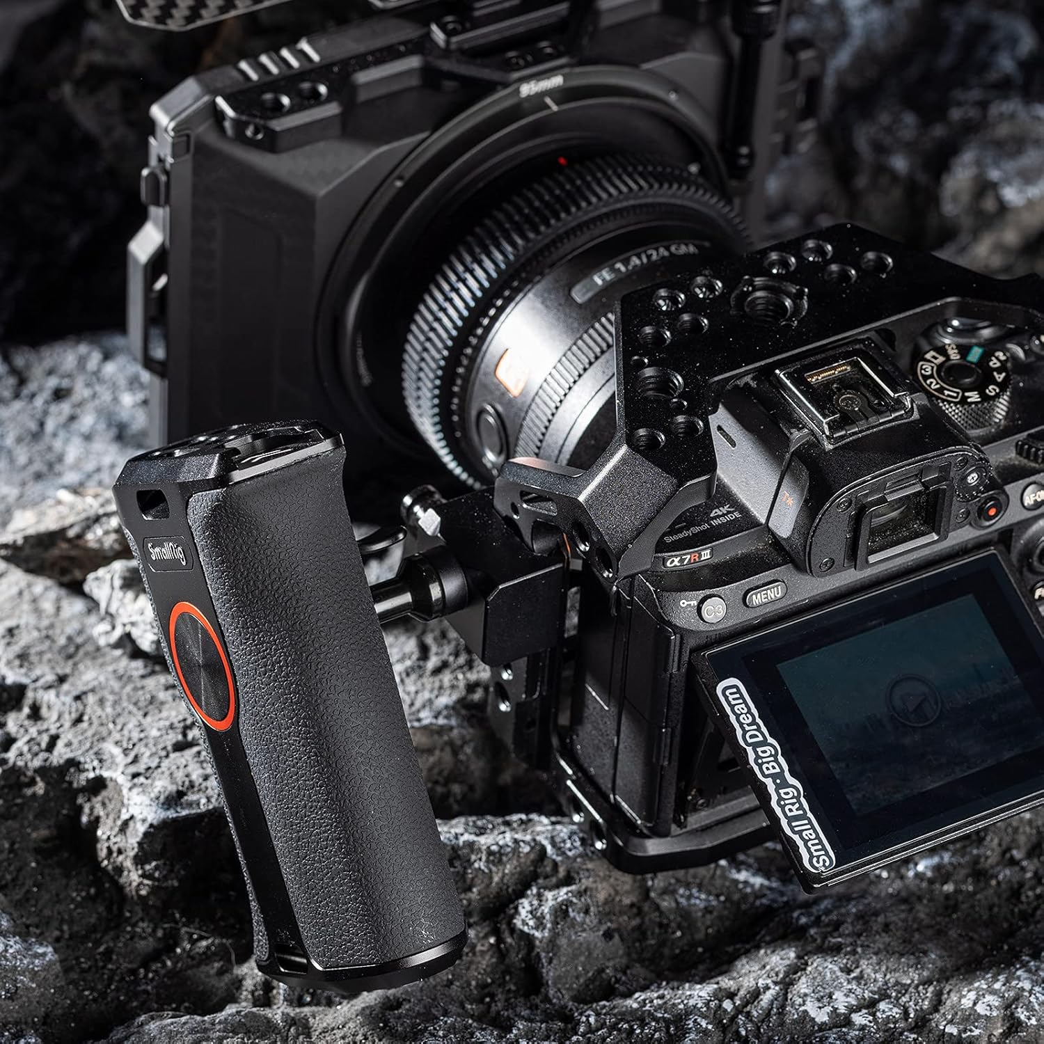 SmallRig Push-Button Rotating NATO Handle, Quick Release Handgrip for DLSR Camera Cage Kit, w/ Built-in NATO Rail, Left Side - 3260 Pack of 2