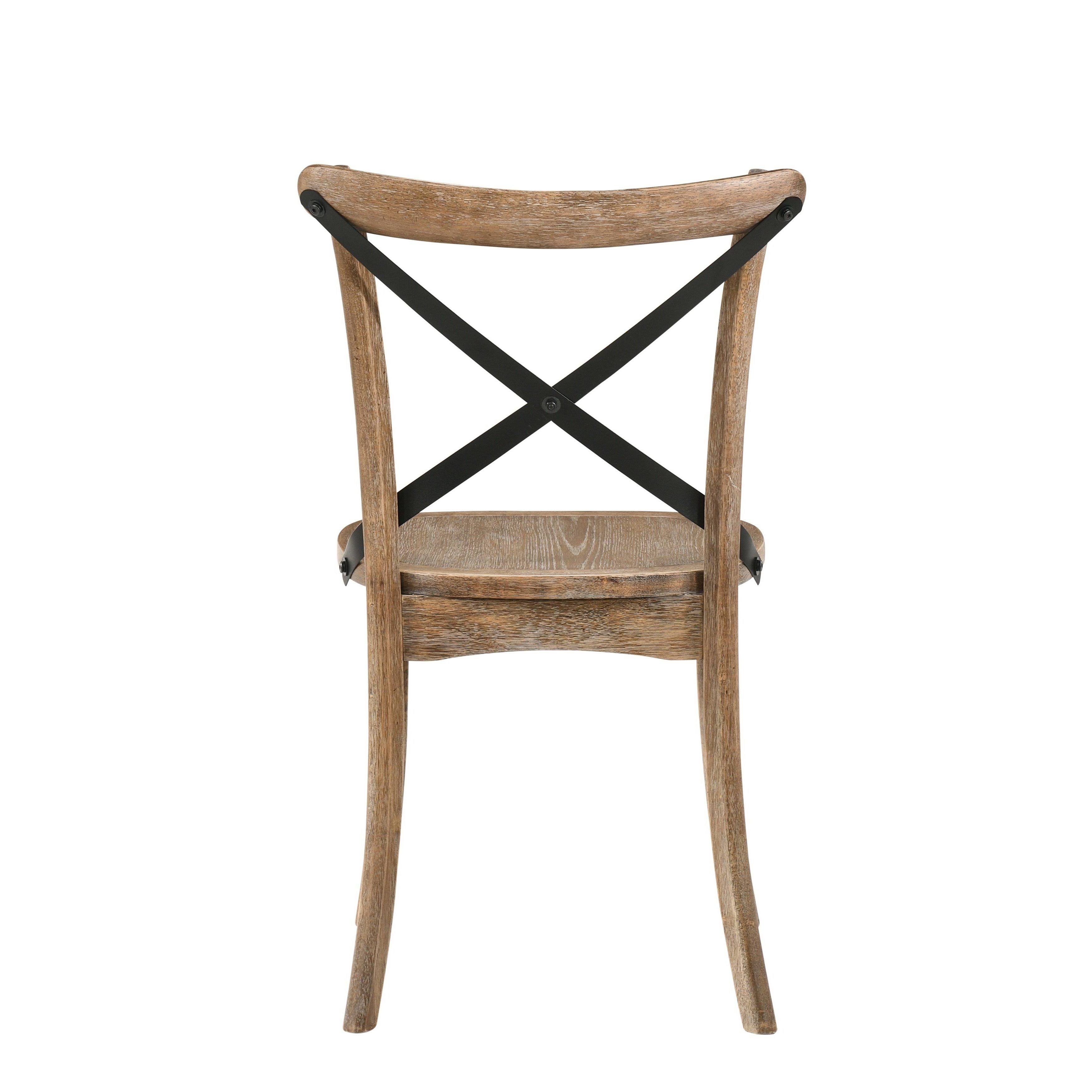 Acme Kendric Side Chair - Set of 2, Rustic Oak