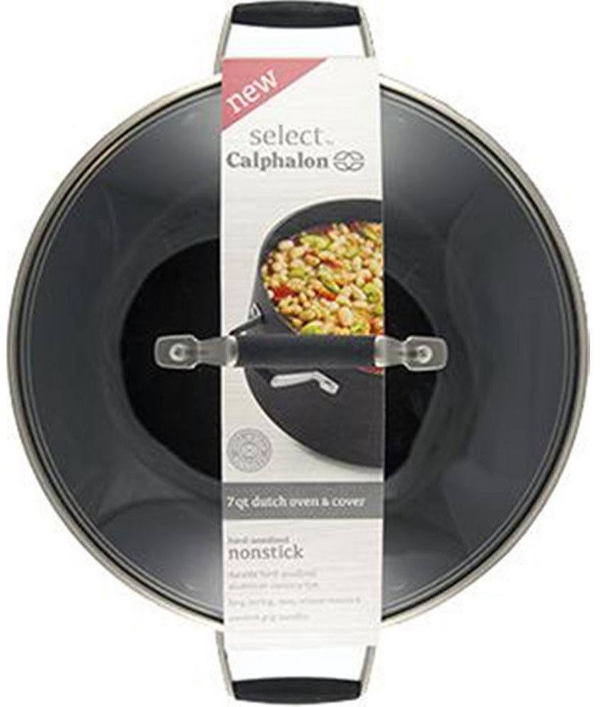Calphalon Select Hard Anodized Nonstick Dutch Oven with Cover, Black - 7 qt