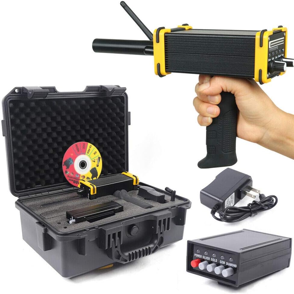 DNYSYSJ Handheld Long Range AKS Gold Metal Detector Adults Metal Detector Detecting with High Sensitivity Waterproof Search Coil LCD Display Voice Alarm with Accessories and Carry Case